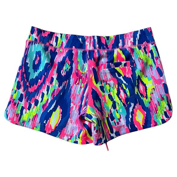 Lilly Pulitzer Luxletic Runaround Shorts Ikat Multi Luminescent Pockets Women XS - Picture 5 of 6